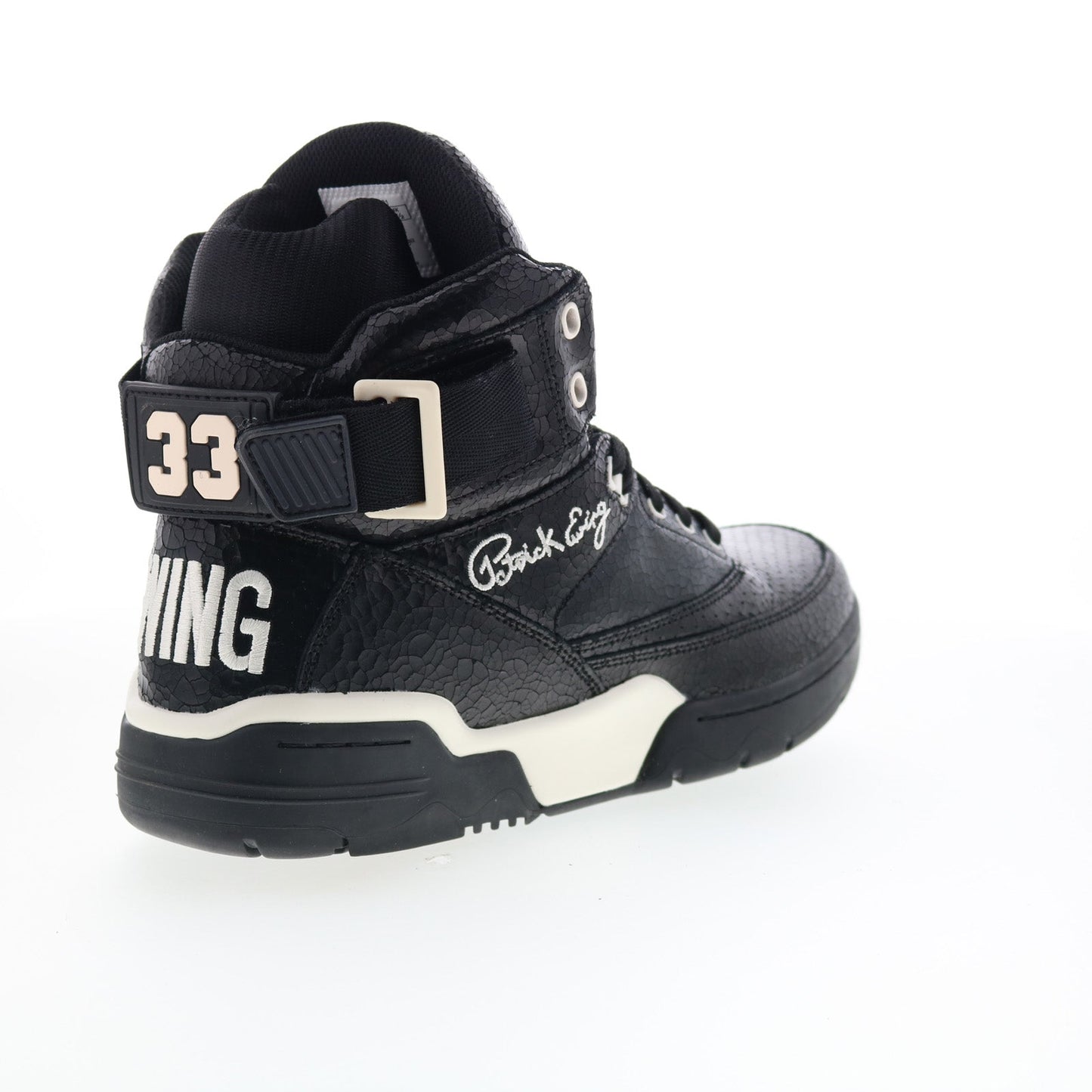 Ewing Athletics 33 HI Vintage Mens Black Leather Lifestyle Sneakers Shoes