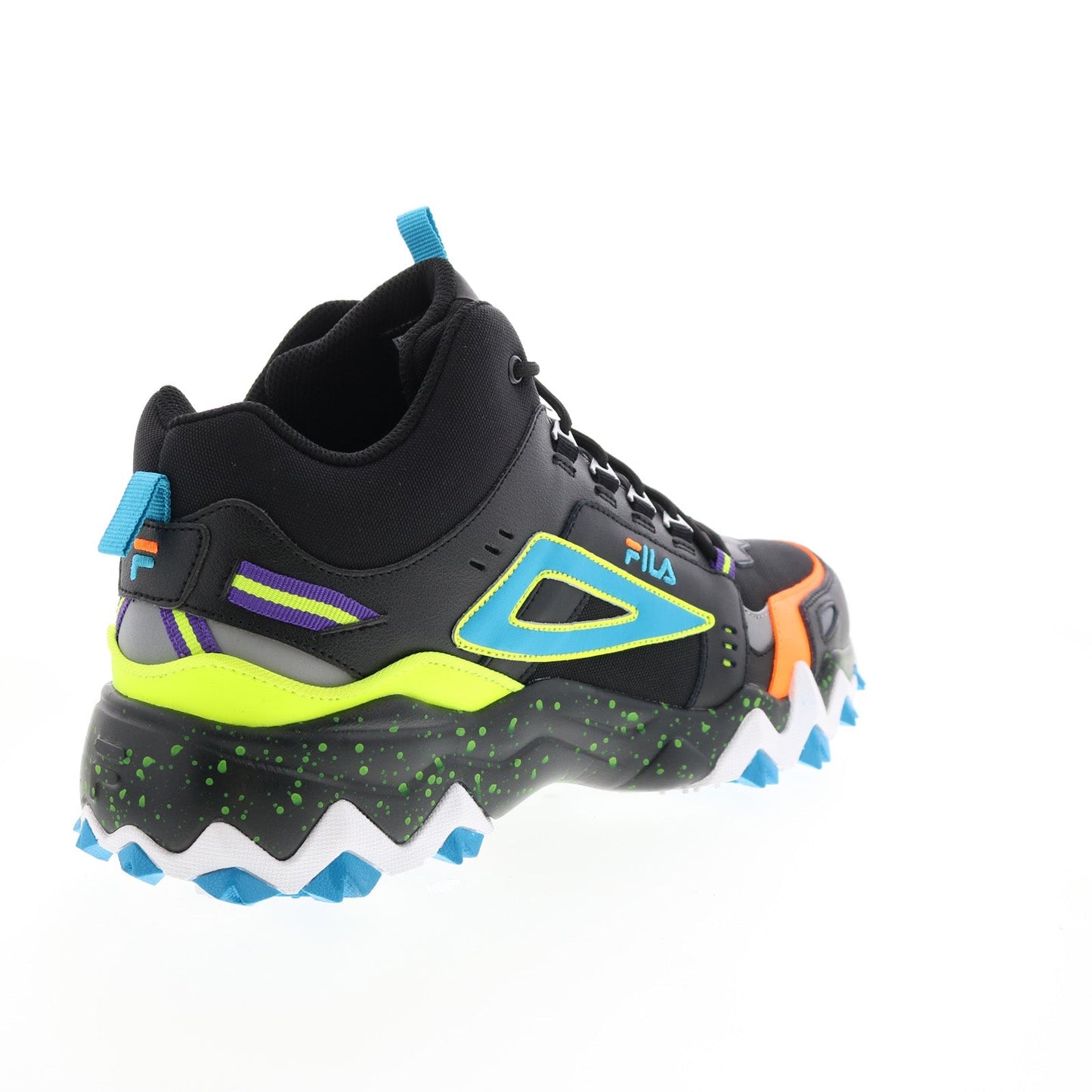 Fila Oakmont Trail Mid 1JM01276-033 Mens Black Leather Athletic Hiking Shoes