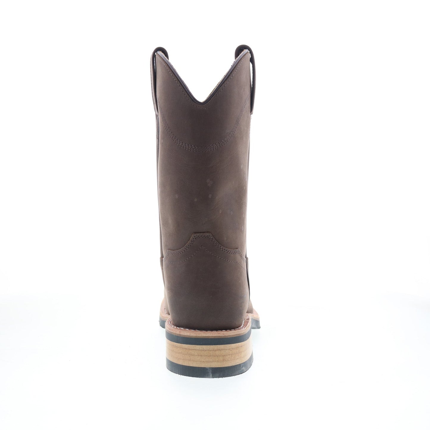 Jama Old West MB2061 Mens Brown Wide Nubuck Slip On Casual Dress Boots