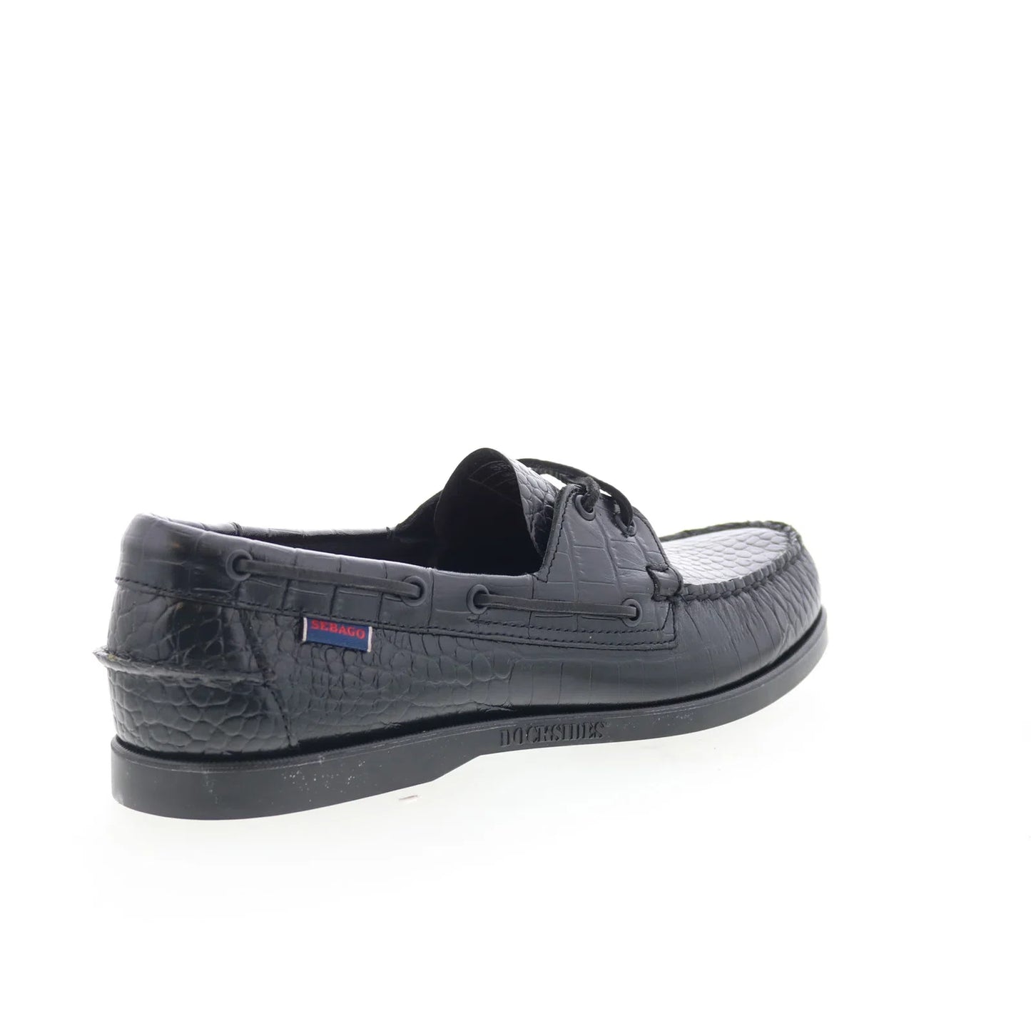 Sebago Portland Exotic 77116NW-AA7 Mens Black Loafers & Slip Ons Boat Shoes