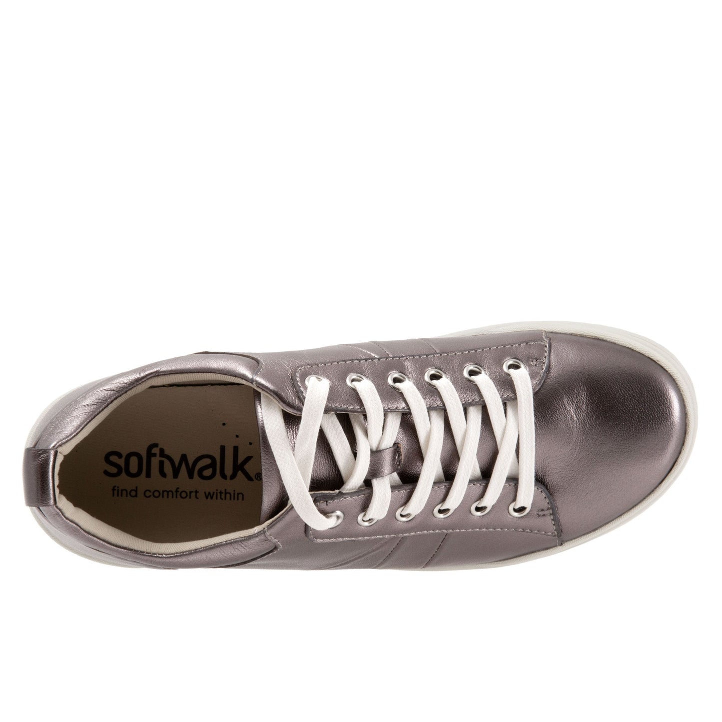 Softwalk Athens S2051-033 Womens Gray Leather Lifestyle Sneakers Shoes