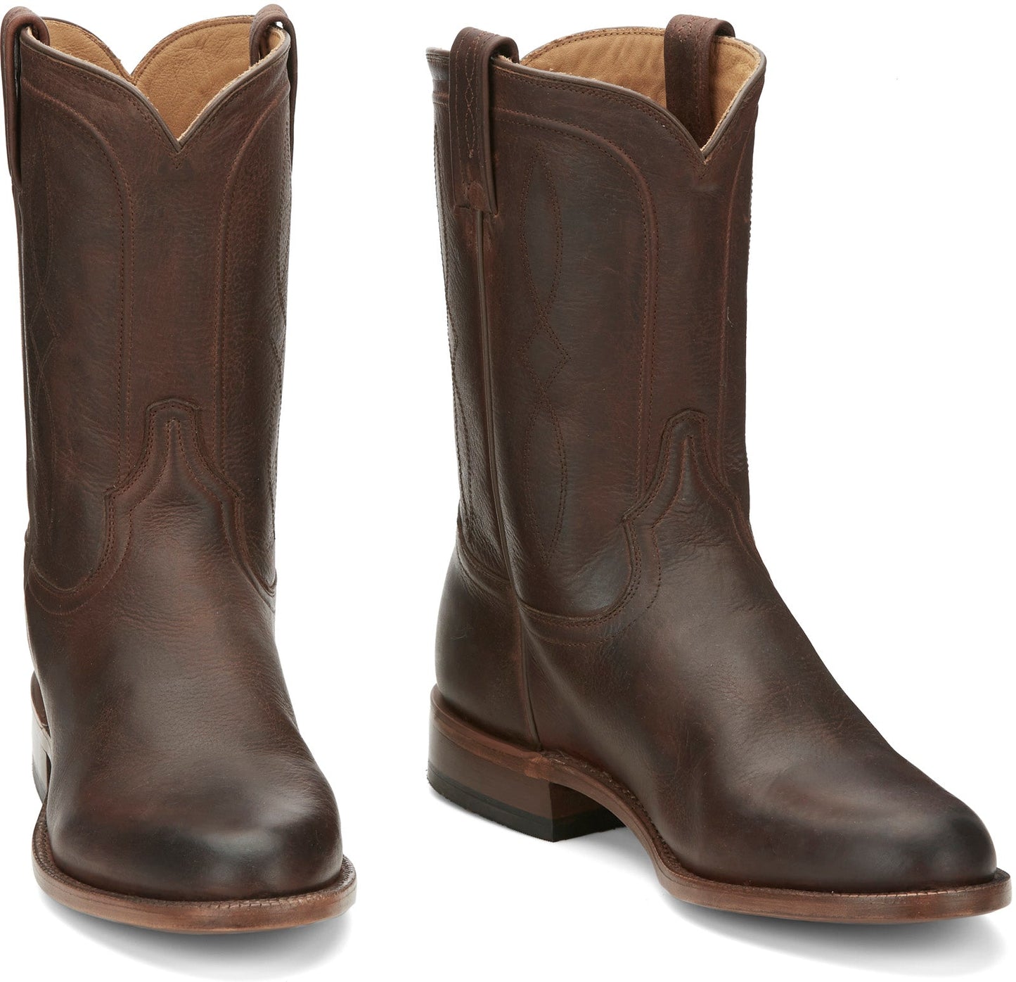 Tony Lama Monterey Round Toe Cowhide EP3551 Mens Brown Cowboy Western Boots