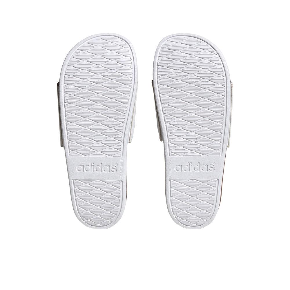 Adilette Comfort Women's Slides :Cloud White | Matte Gold