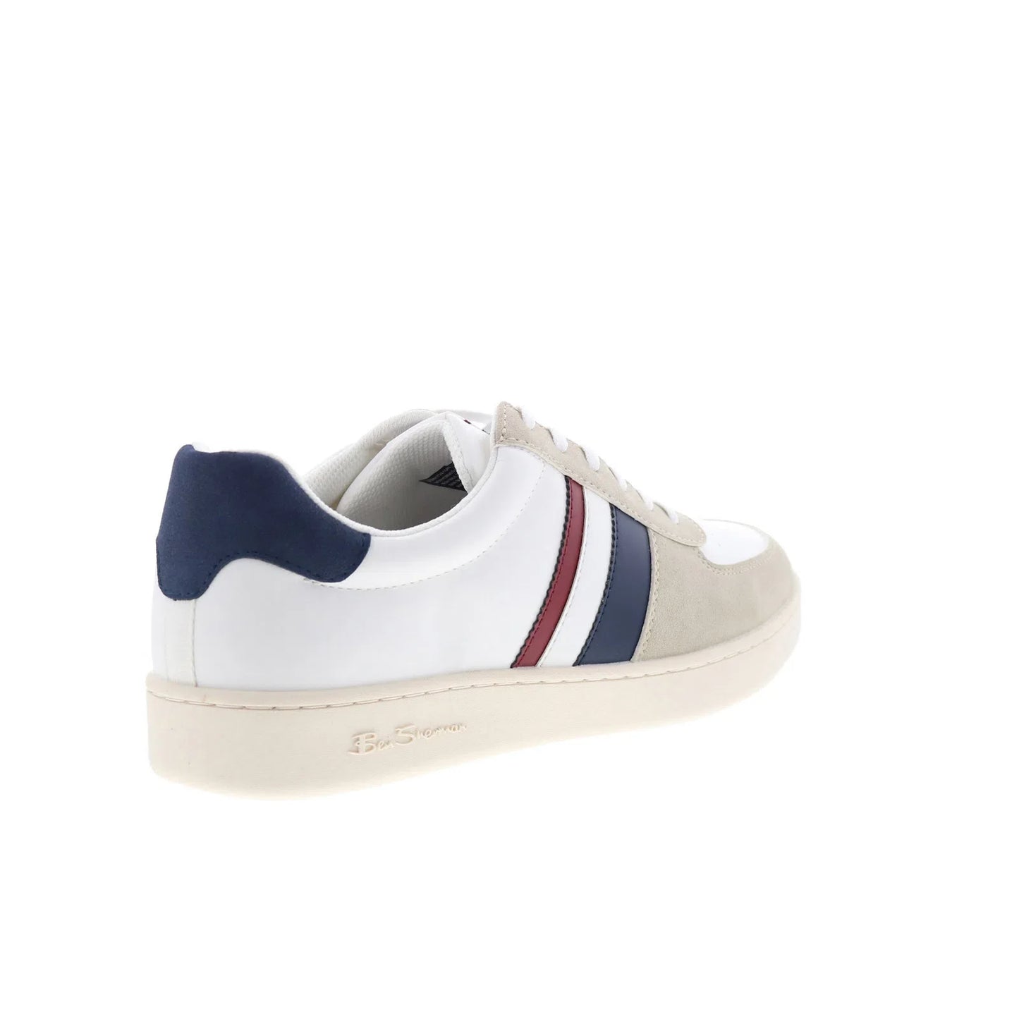 Ben Sherman Hyde BSMHYDV-1646 Mens White Lace Up Lifestyle Sneakers Shoes