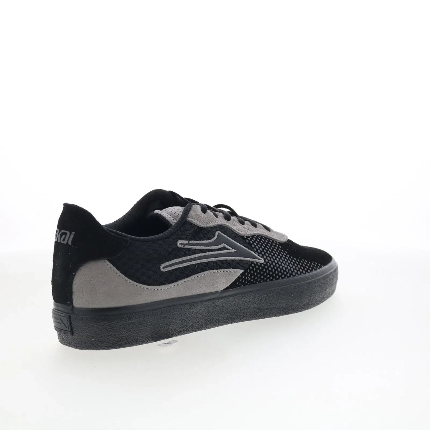Lakai Essex Mens Black Suede Lace Up Skate Inspired Sneakers Shoes