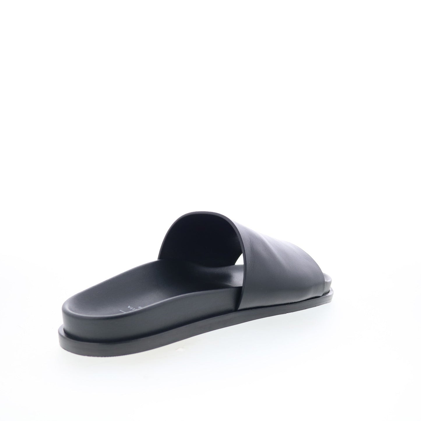 Aquatalia Otto Waterproof M098601 Mens Black Leather Sandals Slides Shoes
