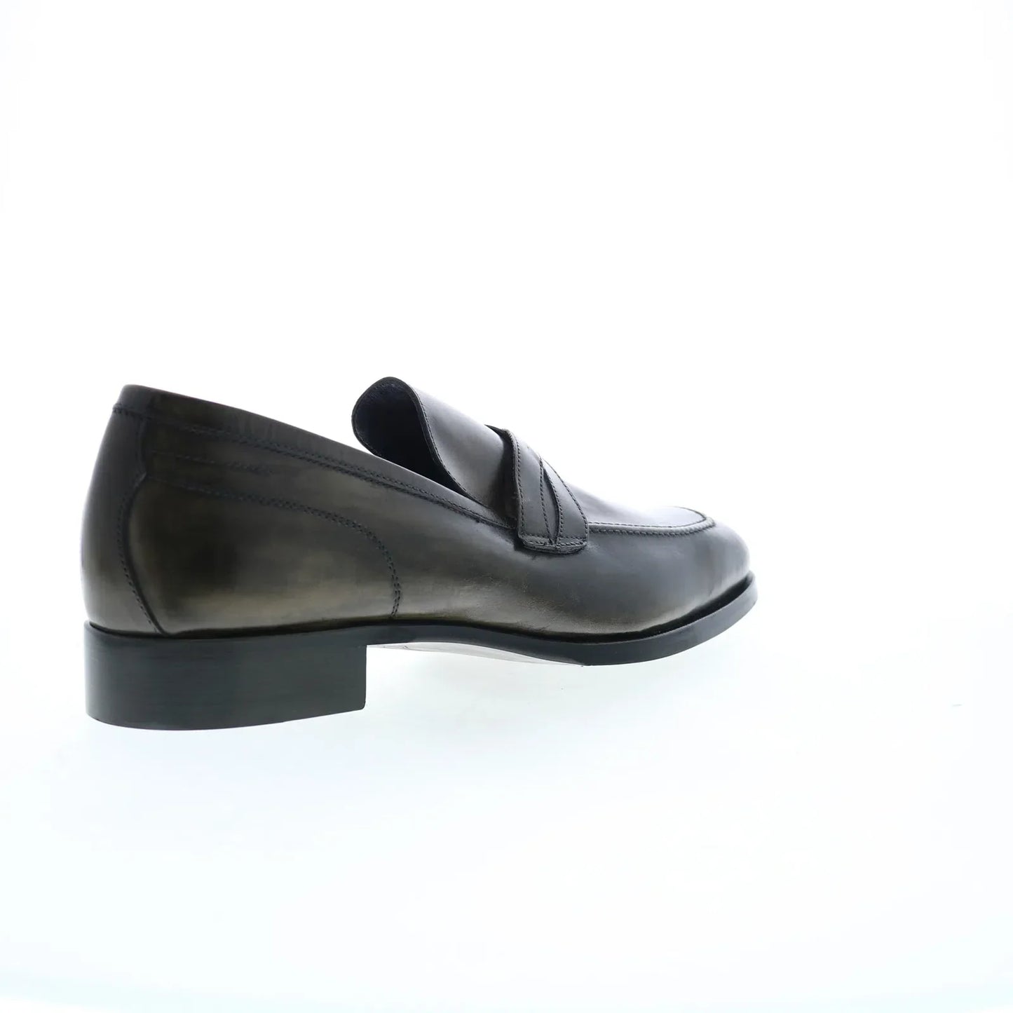 Di Bianco Manzoni Sella Mens Gray Leather Loafers & Slip Ons Penny Shoes