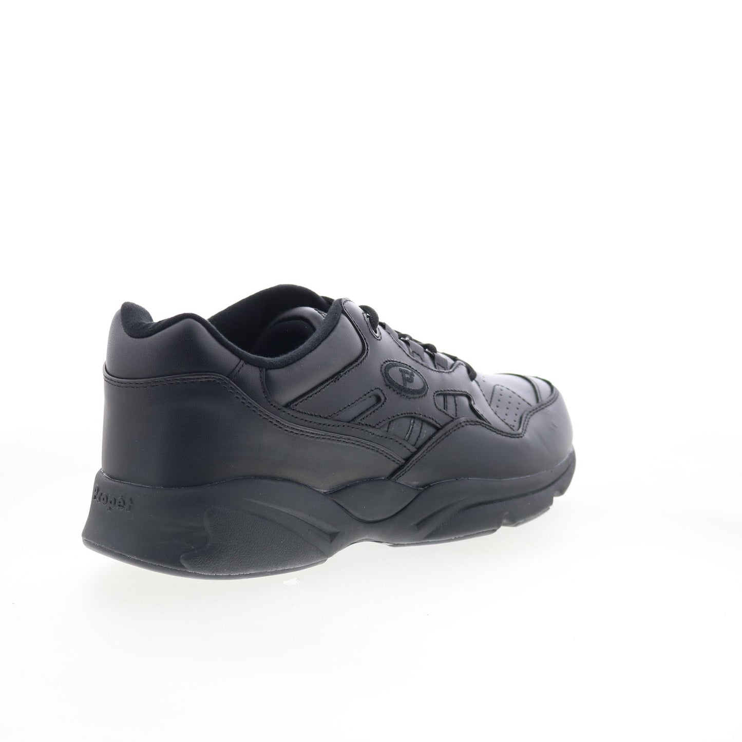 Propet Stark MAS022LBLK Mens Black Wide Leather Lifestyle Sneakers Shoes