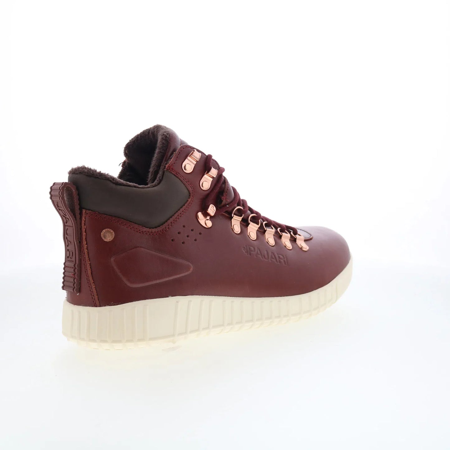 Pajar Pacer 79751 Mens Red Leather Lace Up Lifestyle Sneakers Shoes