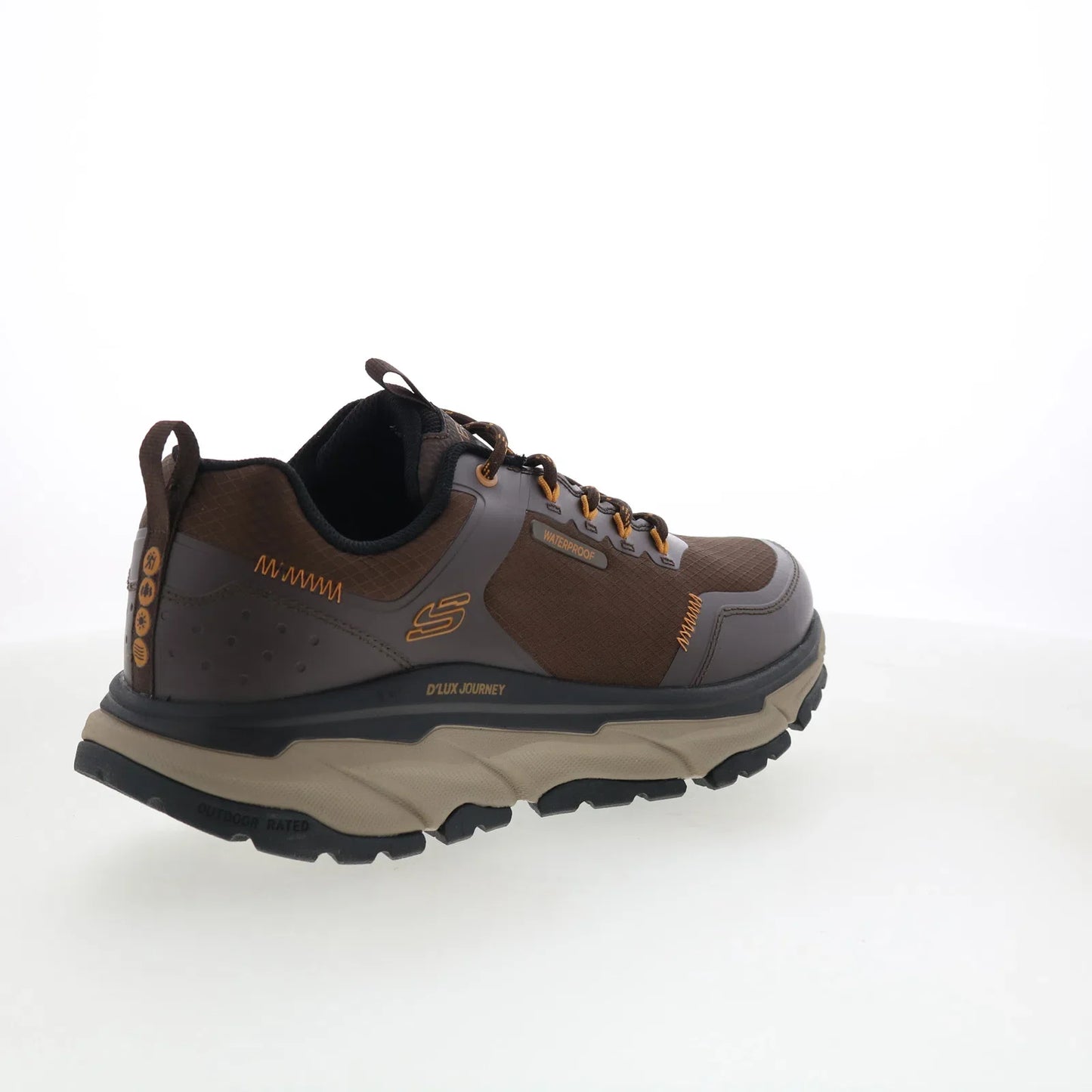 Skechers Waterproof D'Lux Journey - Slate Peak Mens Brown Athletic Shoes