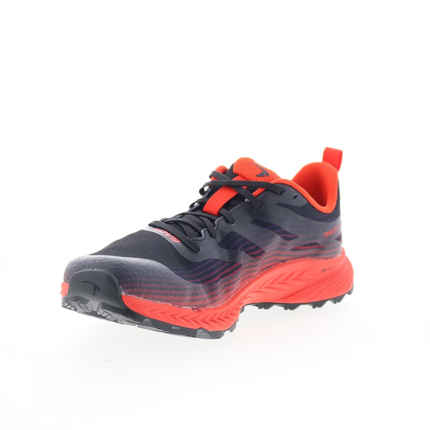 Inov-8 TrailFly Speed 001150-BKFR Mens Black Wide Athletic Hiking Shoes