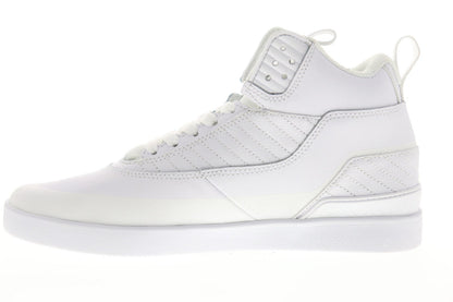 Supra Penny Pro 06567-101-M Mens White Suede Low Top Skate Sneakers Shoes