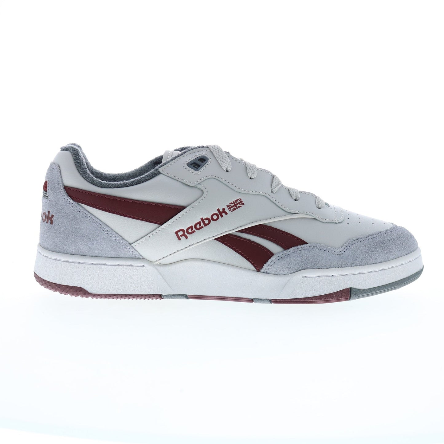 Reebok BB 4000 II Mens Gray Leather Lace Up Lifestyle Sneakers Shoes
