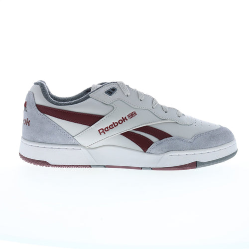 Reebok BB 4000 II Mens Gray Leather Lace Up Lifestyle Sneakers Shoes