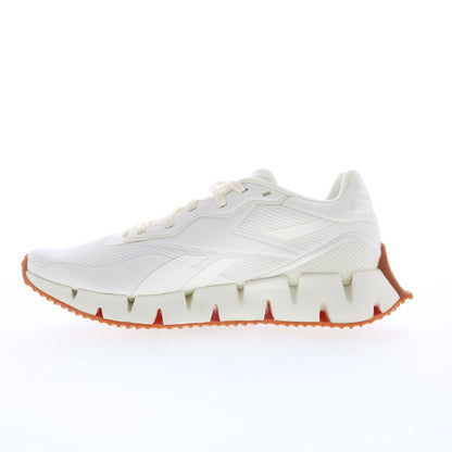 Reebok Zig Dynamica 4 Womens White Mesh Lace Up Lifestyle Sneakers Shoes