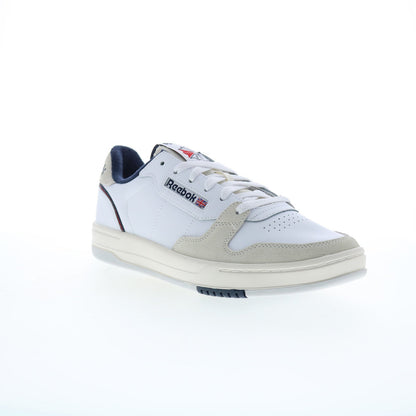 Reebok Phase Court Mens White Leather Lace Up Lifestyle Sneakers Shoes