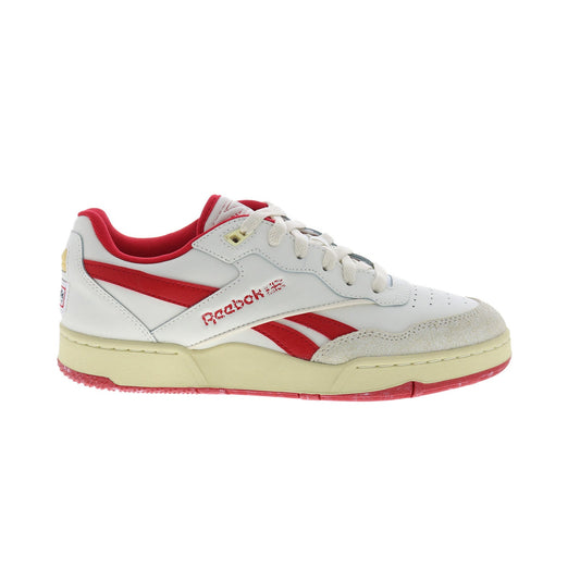 Reebok BB 4000 II Mens White Leather Lace Up Lifestyle Sneakers Shoes