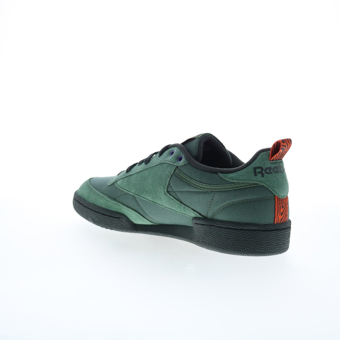 Reebok Club C 85 Mens Green Suede Lace Up Lifestyle Sneakers Shoes