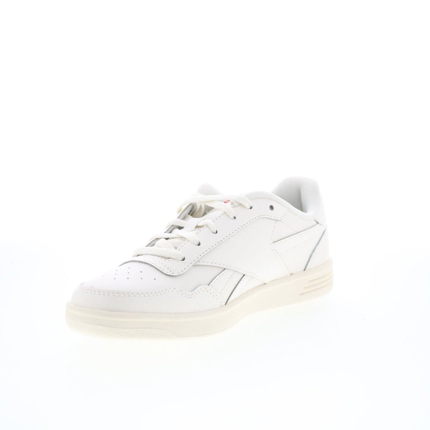 Reebok Court Advance Womens Beige Leather Lace Up Lifestyle Sneakers Shoes