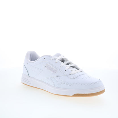 Reebok Court Advance Womens White Leather Lace Up Lifestyle Sneakers Shoes