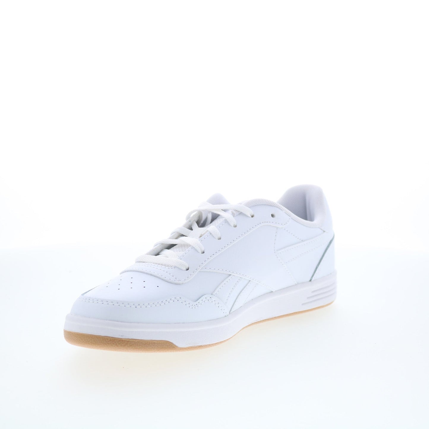 Reebok Court Advance Womens White Leather Lace Up Lifestyle Sneakers Shoes