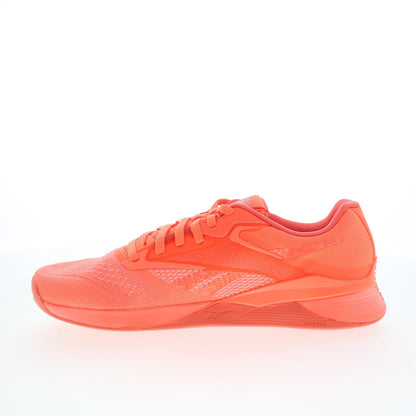 Reebok Nano X4 Mens Orange Mesh Lace Up Athletic Cross Training Shoes