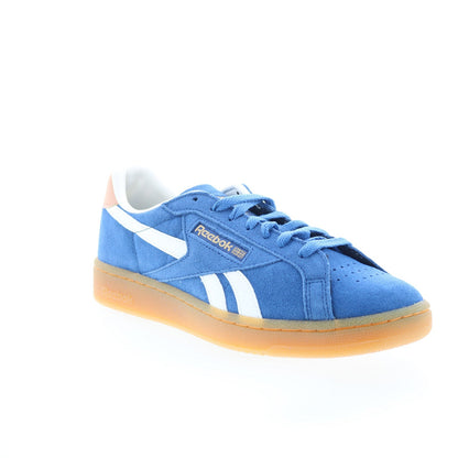 Reebok Club C Grounds UK Mens Blue Suede Lace Up Lifestyle Sneakers Shoes