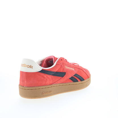 Reebok Club C Grounds UK Mens Pink Suede Lace Up Lifestyle Sneakers Shoes