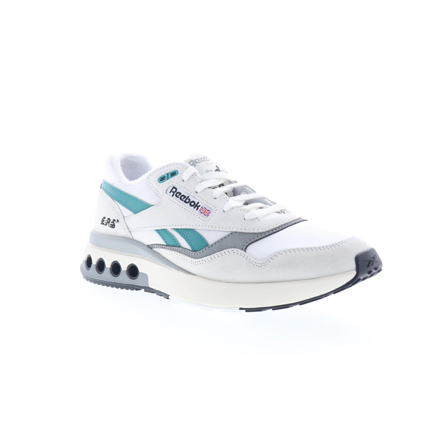Reebok ERS World Mens White Suede Lace Up Lifestyle Sneakers Shoes