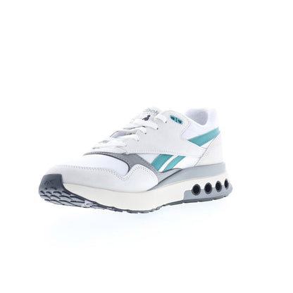 Reebok ERS World Mens White Suede Lace Up Lifestyle Sneakers Shoes