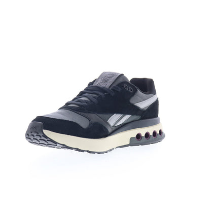 Reebok ERS World Mens Black Suede Lace Up Lifestyle Sneakers Shoes