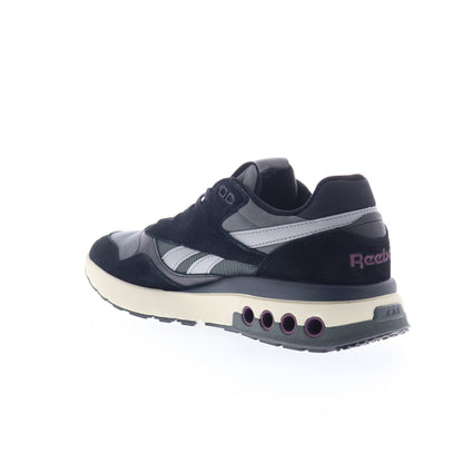 Reebok ERS World Mens Black Suede Lace Up Lifestyle Sneakers Shoes