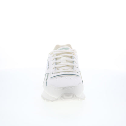 Reebok Glide Womens Beige Leather Lace Up Lifestyle Sneakers Shoes
