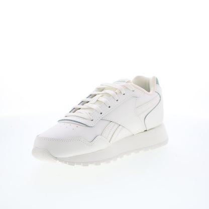 Reebok Glide Womens Beige Leather Lace Up Lifestyle Sneakers Shoes