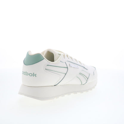 Reebok Glide Womens Beige Leather Lace Up Lifestyle Sneakers Shoes