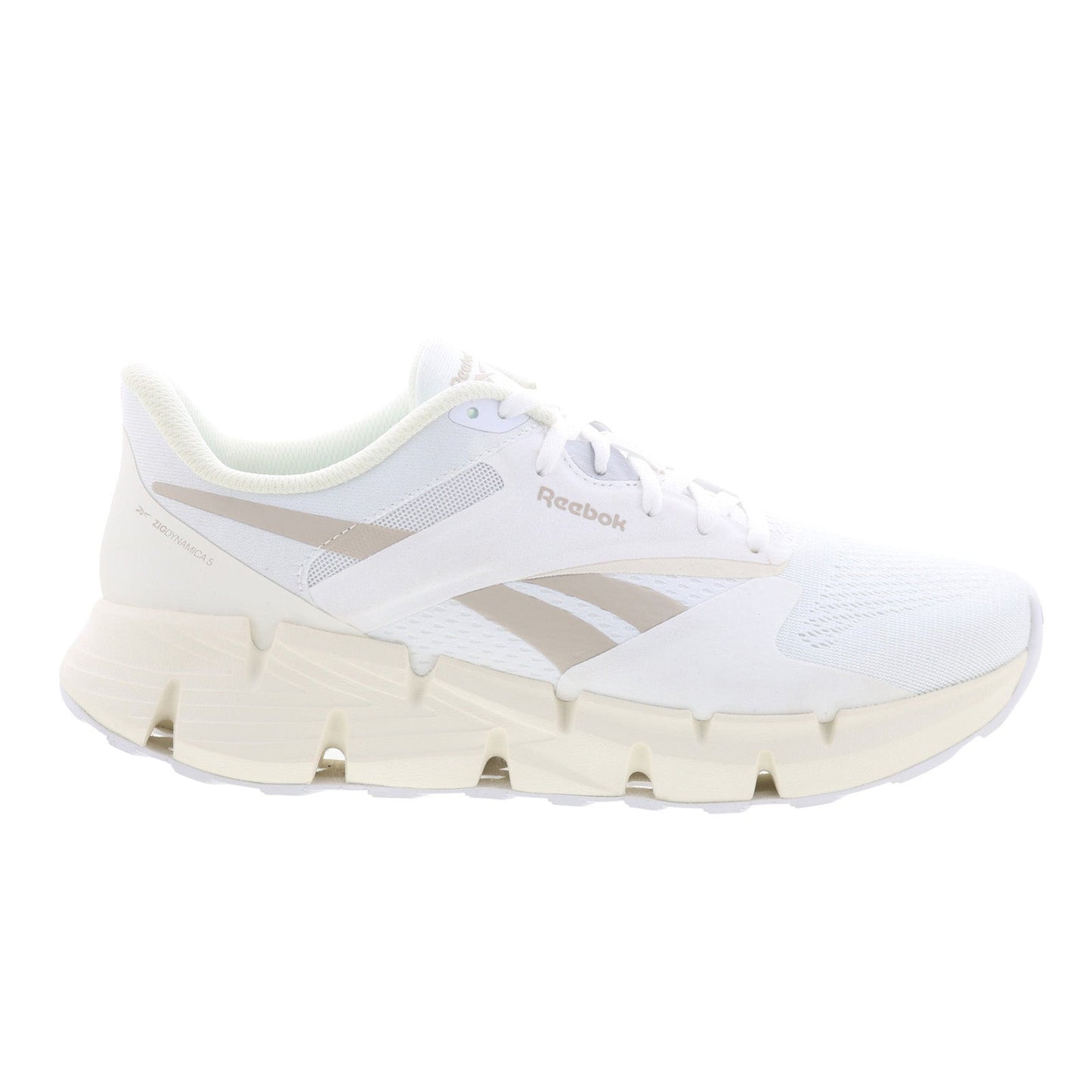 Reebok Zig Dynamica 5 Mens White Synthetic Lace Up Lifestyle Sneakers Shoes