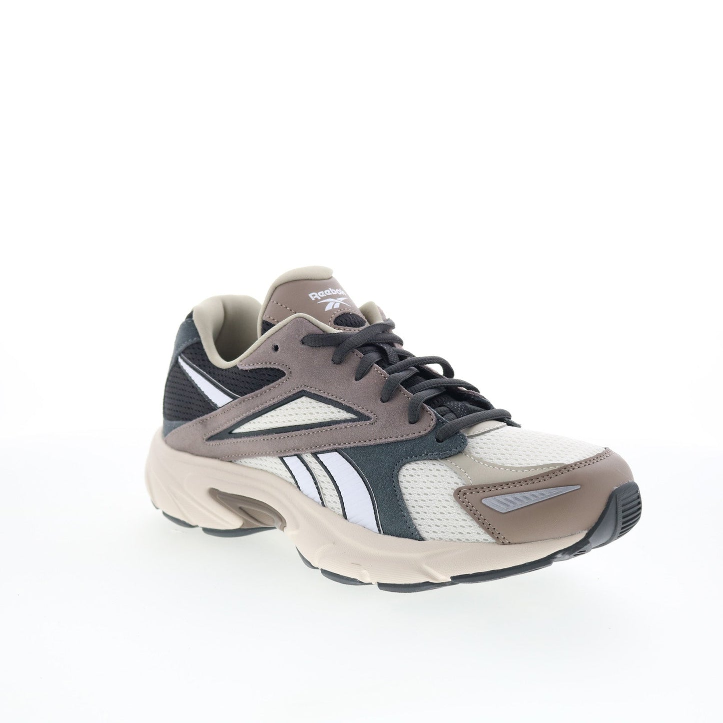 Reebok Road Prime Mens Beige Mesh Lace Up Lifestyle Sneakers Shoes
