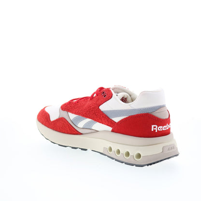 Reebok ERS World Mens Red Suede Lace Up Lifestyle Sneakers Shoes