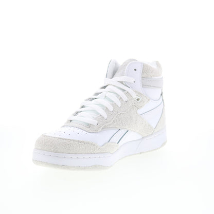 Reebok BB 4000 II Mid Mens White Suede Lace Up Lifestyle Sneakers Shoes