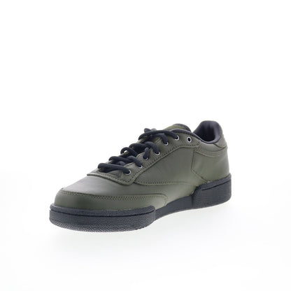 Reebok Club C 85 Obey Mens Green Leather Lace Up Lifestyle Sneakers Shoes
