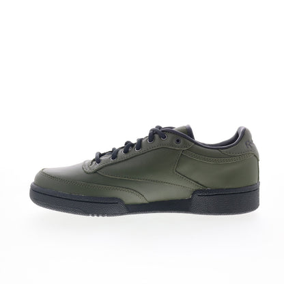 Reebok Club C 85 Obey Mens Green Leather Lace Up Lifestyle Sneakers Shoes