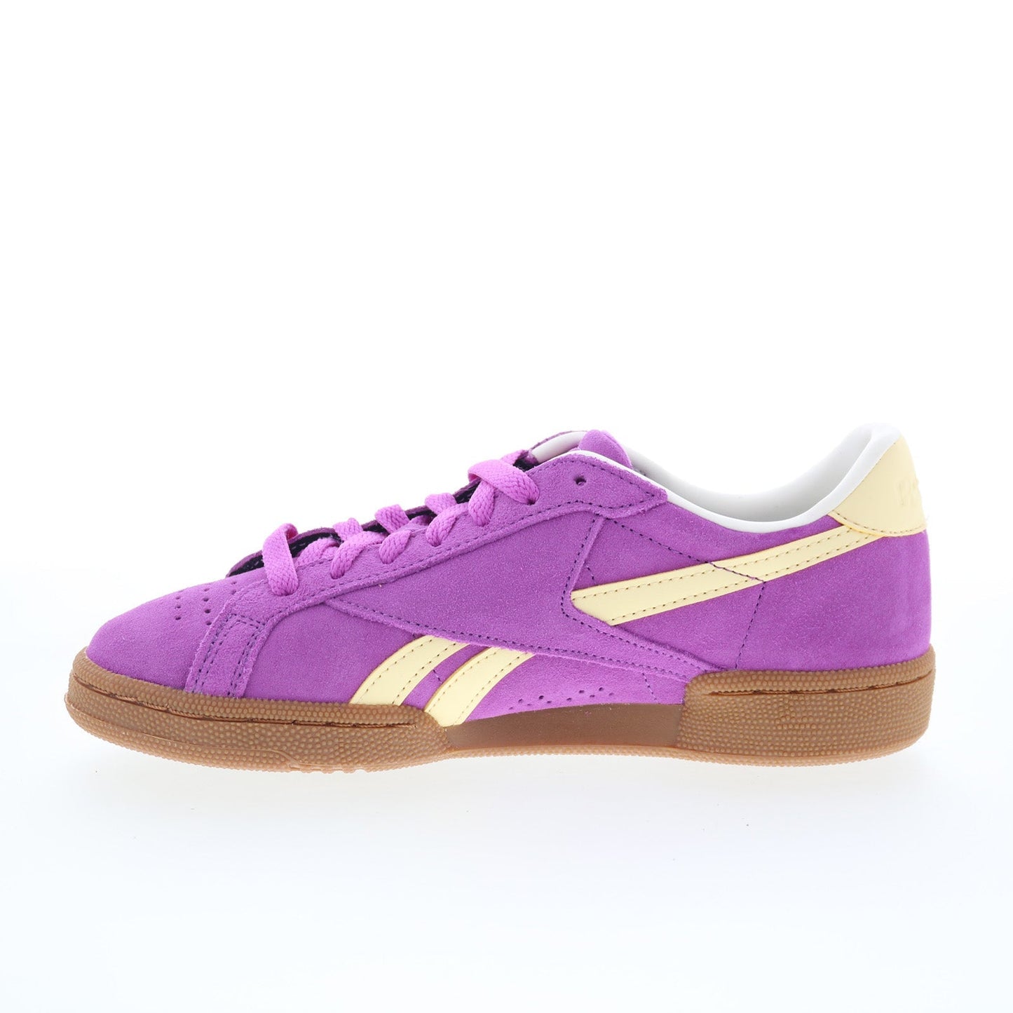 Reebok Club C Grounds UK Womens Purple Suede Lifestyle Sneakers Shoes