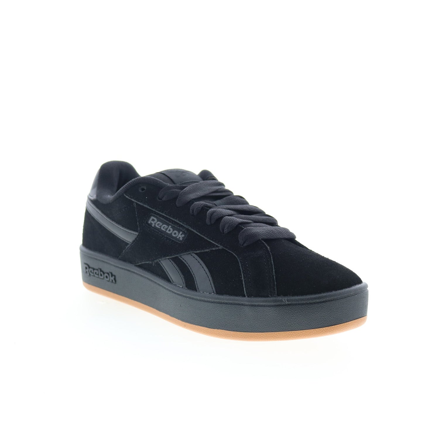 Reebok Retro Mega Mens Black Suede Lace Up Lifestyle Sneakers Shoes