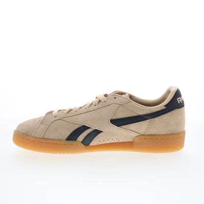 Reebok Club C Grounds UK Mens Brown Suede Lace Up Lifestyle Sneakers Shoes