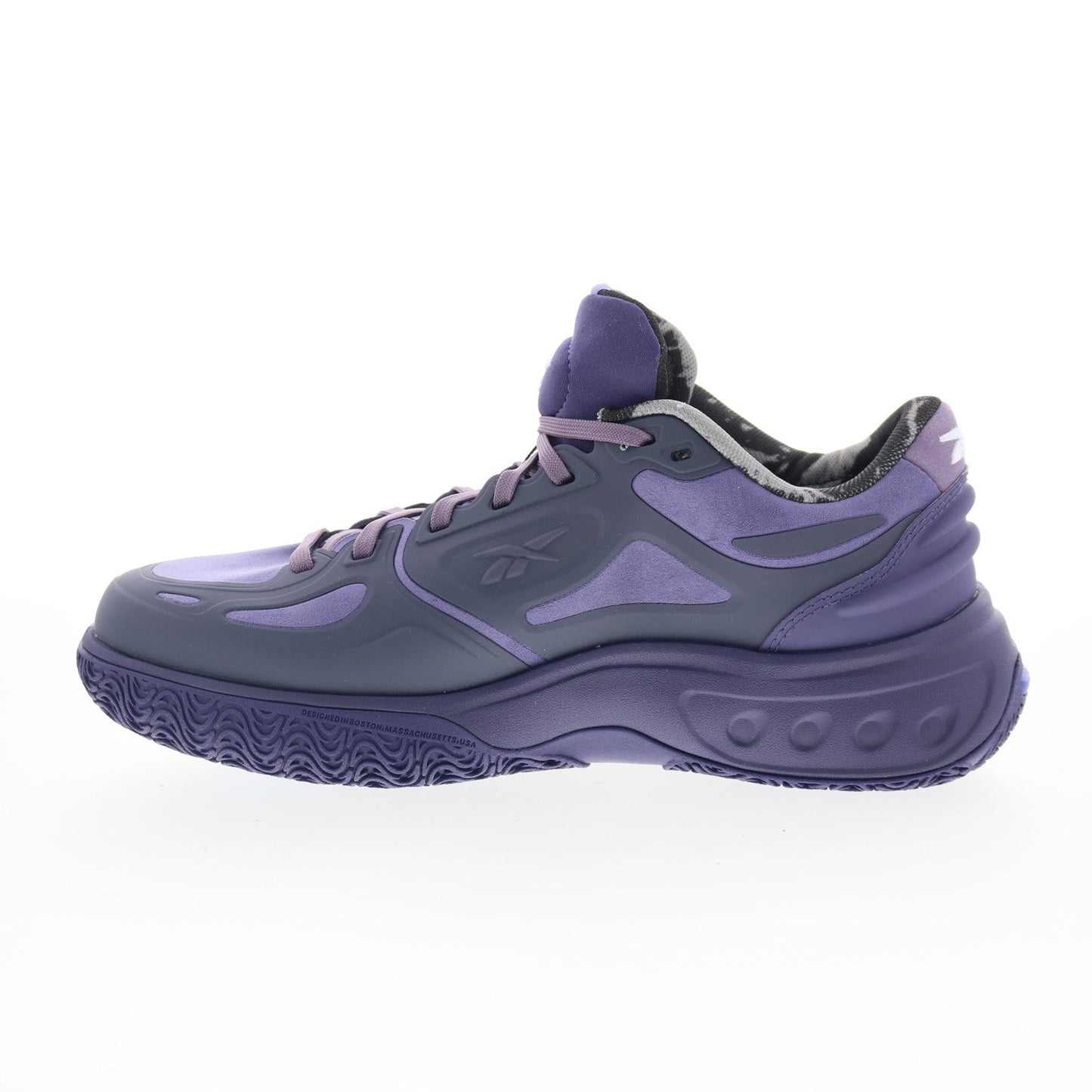 Reebok Engine A Mens Purple Synthetic Lace Up Athletic Basketball Shoes
