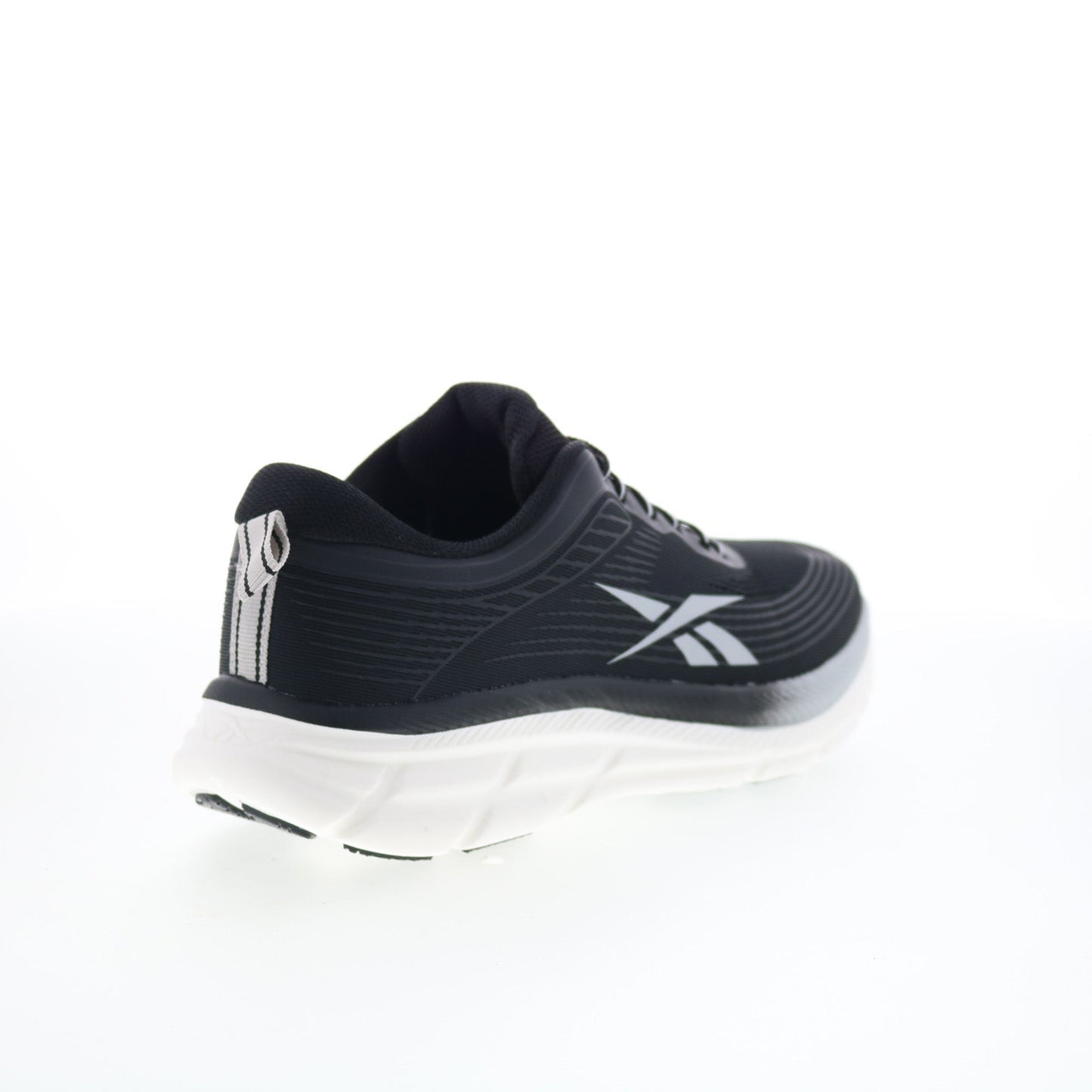 Reebok Road Strider Mens Black Canvas Lace Up Athletic Running Shoes
