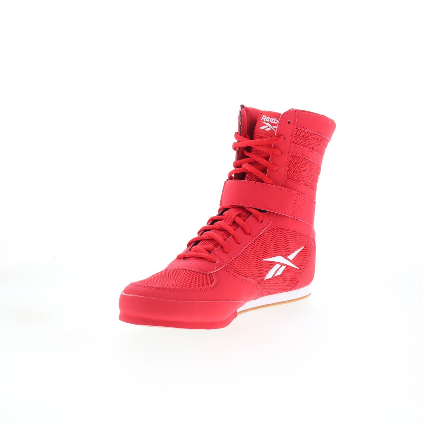 Reebok Boxing HI Mens Red Mesh Lace Up Athletic Boxing Shoes