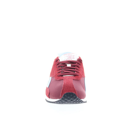Reebok R400 Mens Burgundy Suede Lace Up Lifestyle Sneakers Shoes