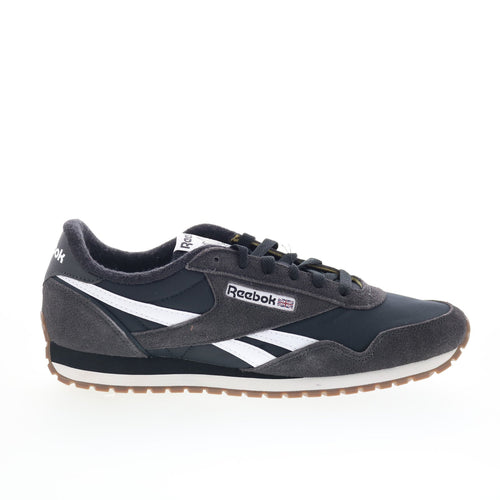Reebok Classic AZ Mens Black Suede Lace Up Lifestyle Sneakers Shoes