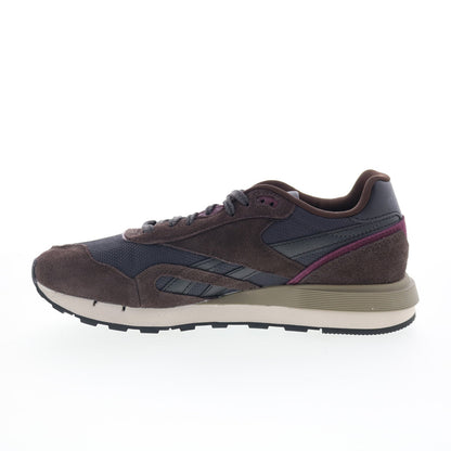 Reebok Classic Nylon 89 Mens Black Suede Lace Up Lifestyle Sneakers Shoes
